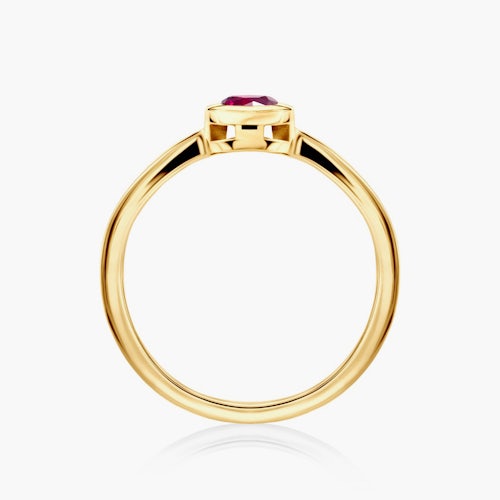 Pierścionek zaręczynowy SAVICKI: złoty, rubin